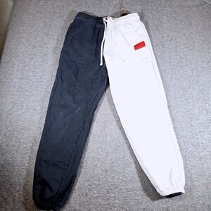 CHNGE Sweatpants Mens Medium Black White Two Tone Organic Cotton Joggers